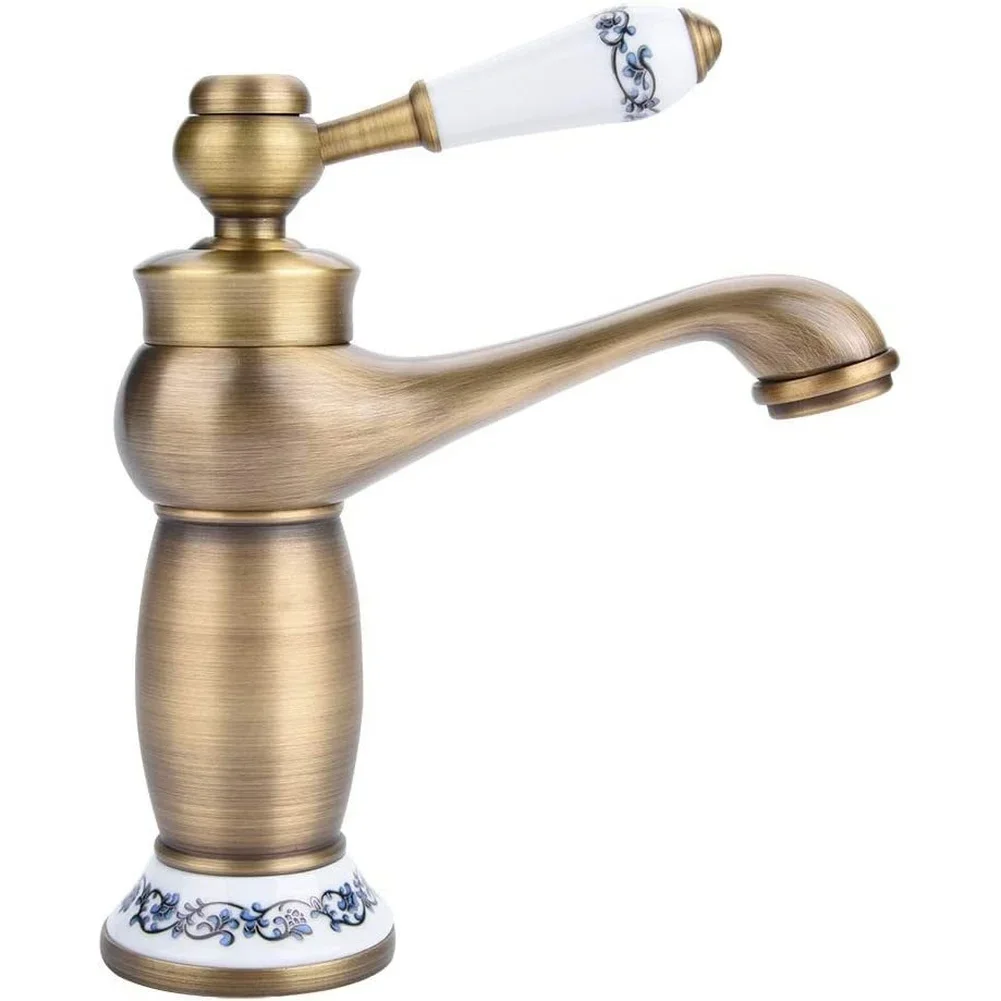 Anti-Splash Spout Brass Tap 16.5*11.5*19cm Anti Splash Spout Faucet Connector Chip Spool Valve Easy Installation