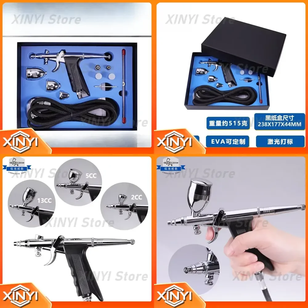 for 0.3 0.5 0.8 Caliber 116B Spray Gun for Leather Coloring Furniture Repair Small Airbrush Tool for DIY Craft Painting