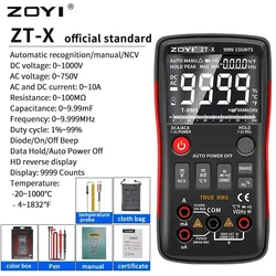 Current Voltage Tester LCR Tester ZOYI ZT-X Digital Multimeter 9999 Counts High-precision Auto Range NCV Multimetro VFC Micro