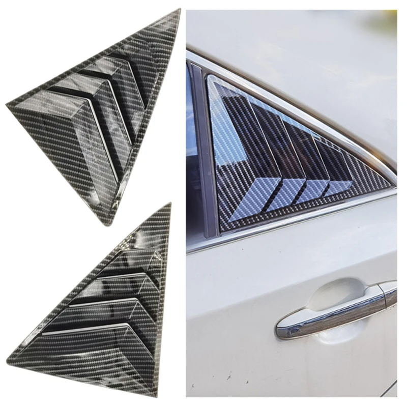 

Automobile Rear Louver Window Side Shutter Cover Trim For Toyota Camry Sedan 2012-2017 ABS Carbon Fiber Car Accessories