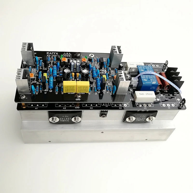 High power dual channel HIFI imported Sanken tube 2SA1494/2SC3858 stage professional class AB amplifier board 200W*2