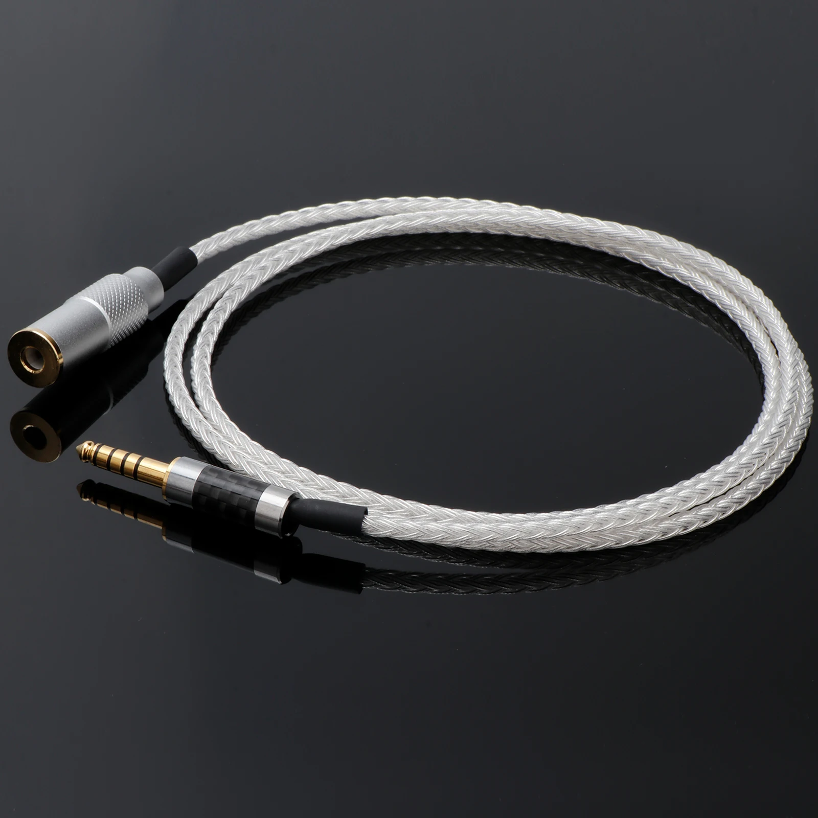 16 Core High-end OCC Silver Plated Headphone Earphone Extension Cable for XLR 2.5mm 3.5mm 6.5mm 4.4mm male to 4.4mm female HiFi