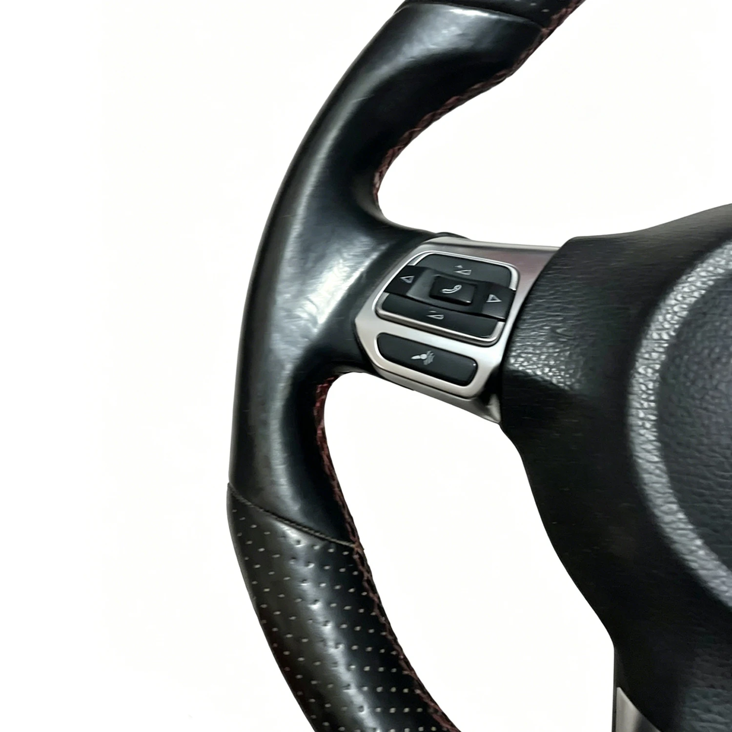 chengcheng-Suitable for Volkswagen Golf 6 MK6 GTI Passat Tiguan leather multifunction steering wheel