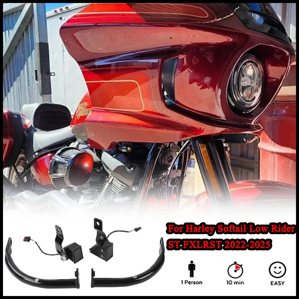 

Комплект крепления кронштейна для обтекателя, аксессуары для мотоциклов, капот, кронштейн для стержня для Harley Low Rider ST FXLRST FXRST2022-2025Новый