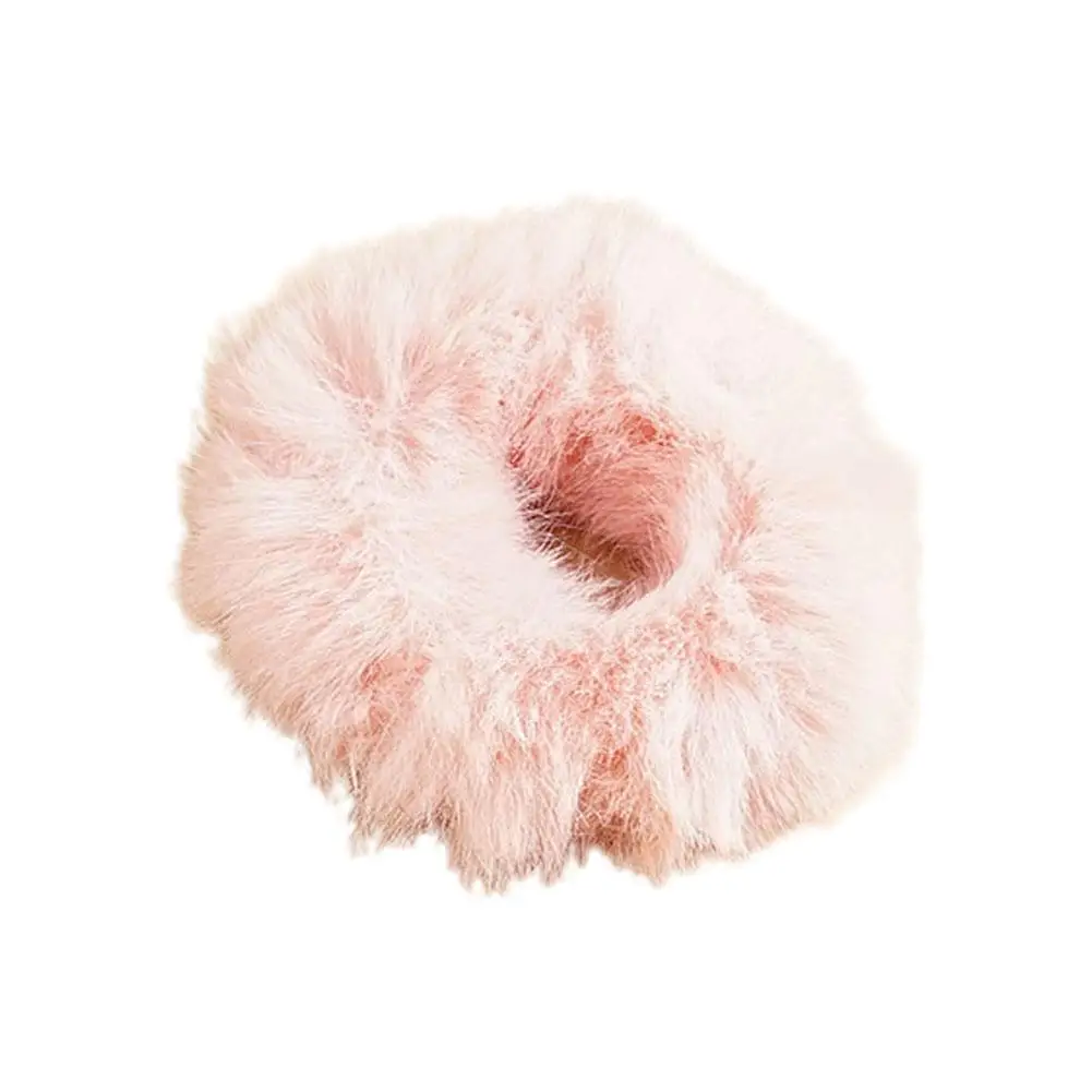 Colorful Fluffy Hair Band For Women Girls Ponytail Holder Hair Tie Plush Scrunchie Rubber Band Fashion Hair Accessories - Image 6