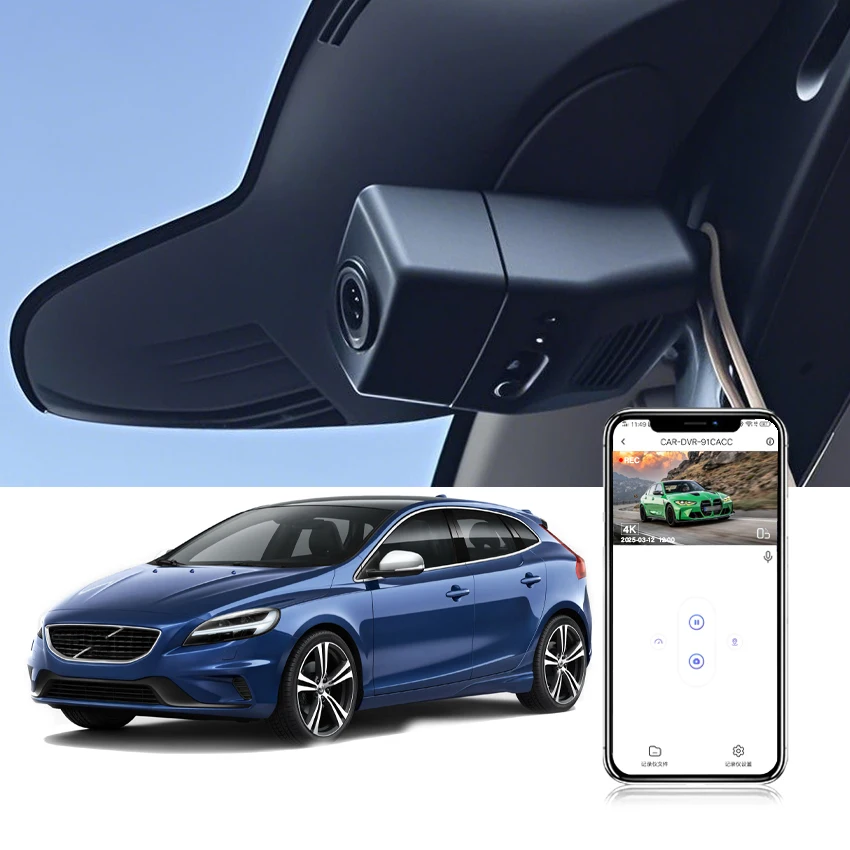 

Dash Cam For Volvo V40 T2 T5 Cross Country 2013 2014 2015 2016 2017 2018 2019 Dashcam 4K Wifi Dash Camera Car DVR Accessories