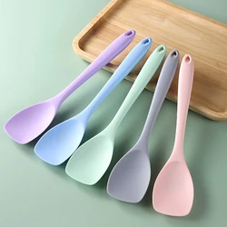 1PC Silicone Flat Head Shovel Integrated all Inclusive Salad Spoon non Stick Pot Spatula Silicone Kitchen Utensils