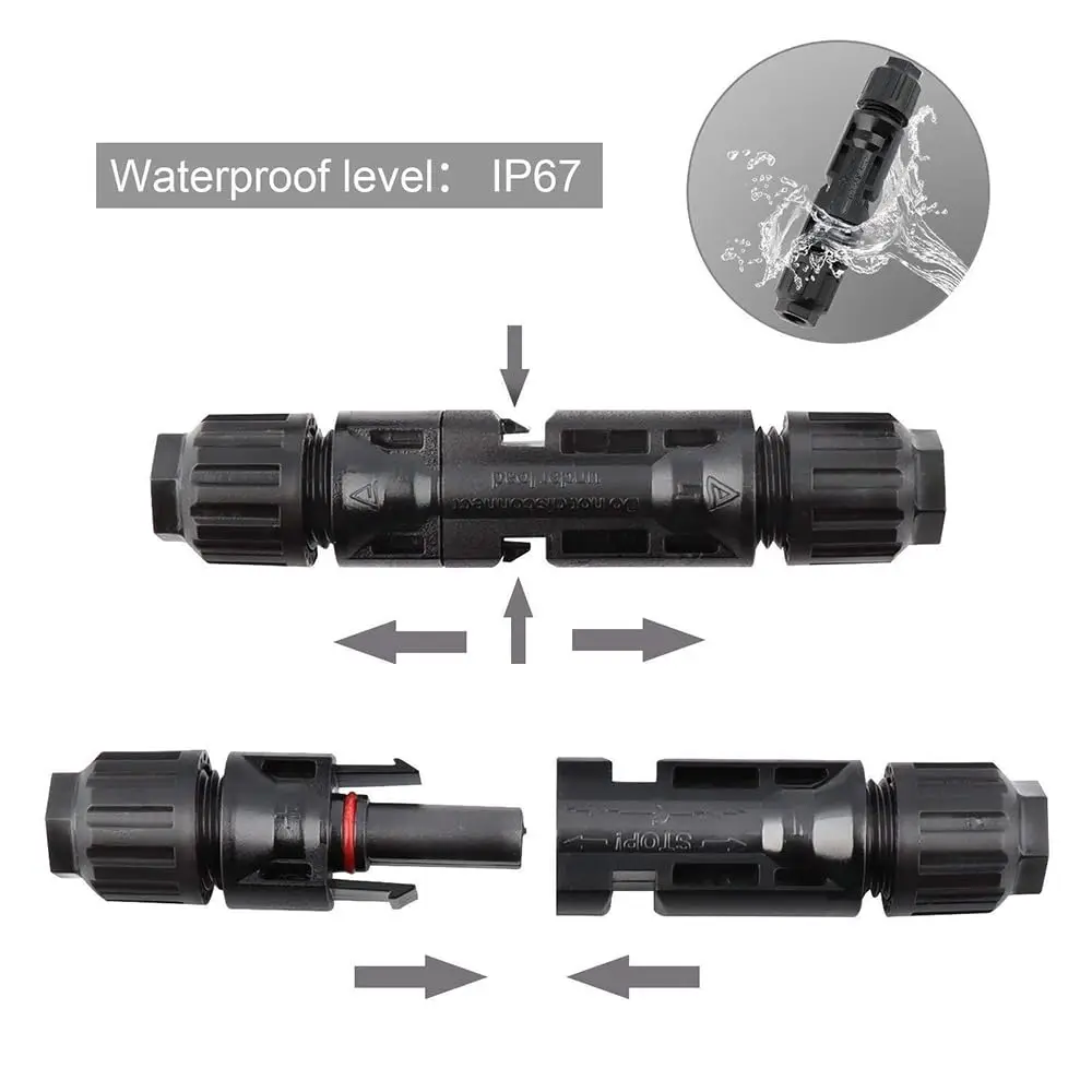 5 Pairs/Lot Solar Connectors with 2pcs Spanner Waterproof Solar Panel Connector SOLAR PV Connector For Solar cable