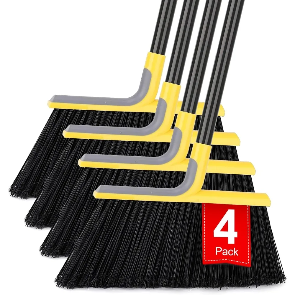 4 Packs Outdoor Broom for Floor Cleaning with 58