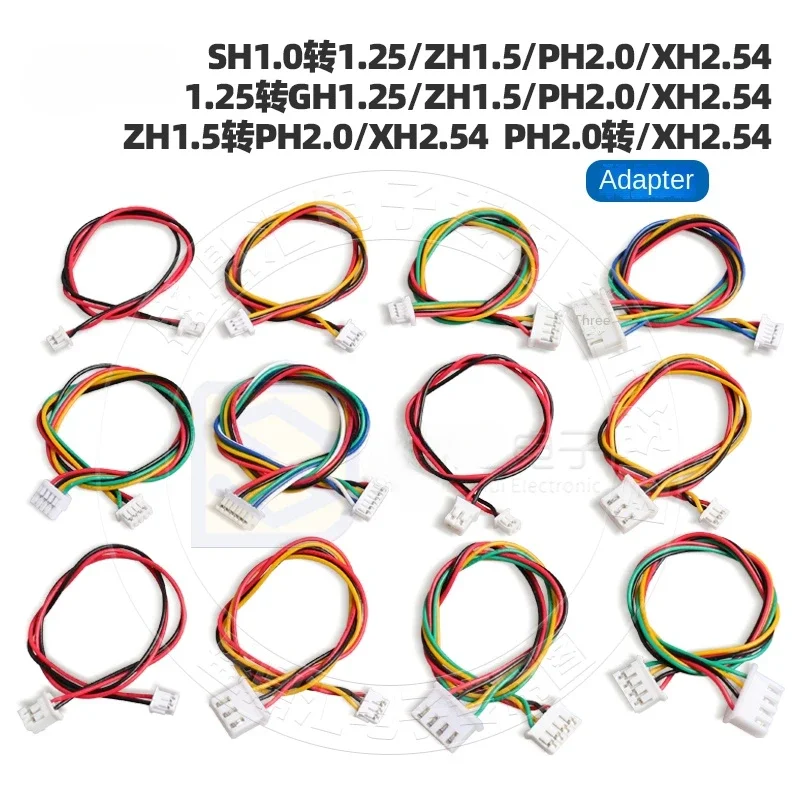 5 sztuk SH1.0 JST1.25 ZH1.5 do PH2.0 do XH2.54 Adapter konwersji przewód terminala kabel połączeniowy 2P 3P 4P 5P 6P