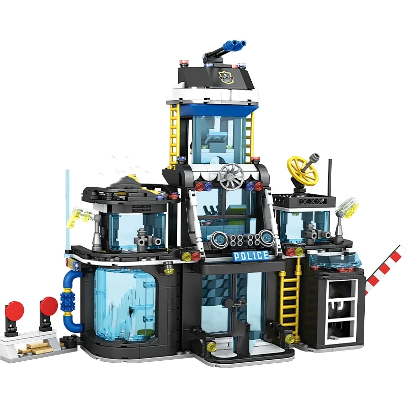 

Набор строительных блоков «Полицейский участок» (1000+ деталей) с полицейской машиной, декор для дома, лучший подарок на праздник