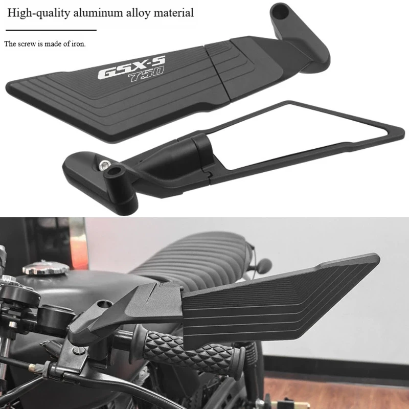 

For GSXS750 GSX-S750 2016-2024 GSX S GSXS GSX-S 750 Motorcycle Mirrors Stealth Winglets Mirror Kits To Rotate Adjustable Mirrors