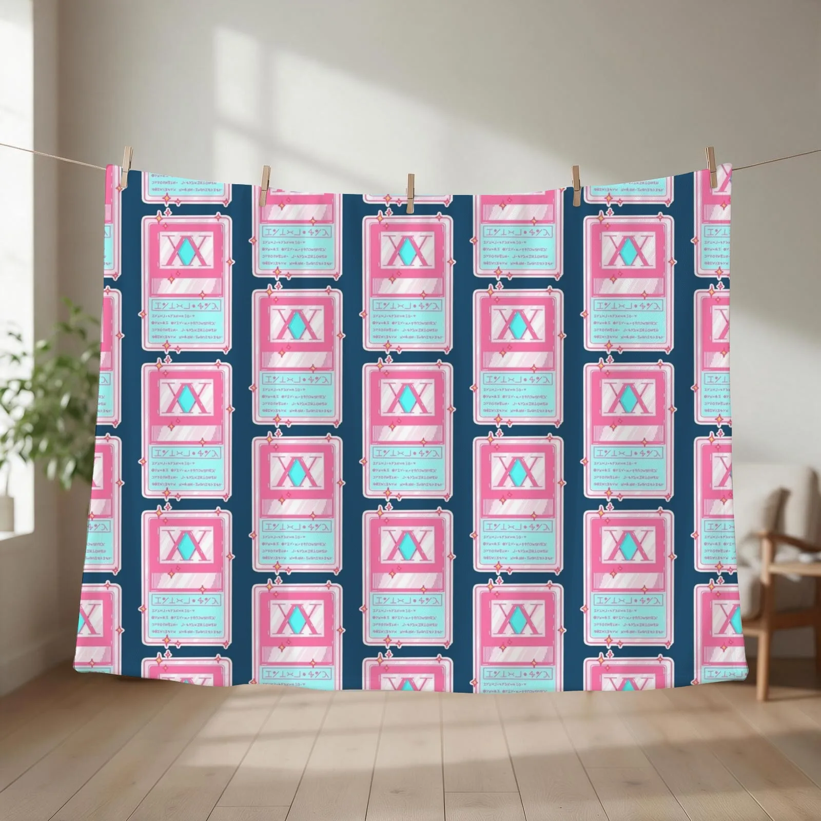 Hunter License (Pink Edition) Throw Blanket couch cozy soft plush fuzzy picnic outdoor blanket