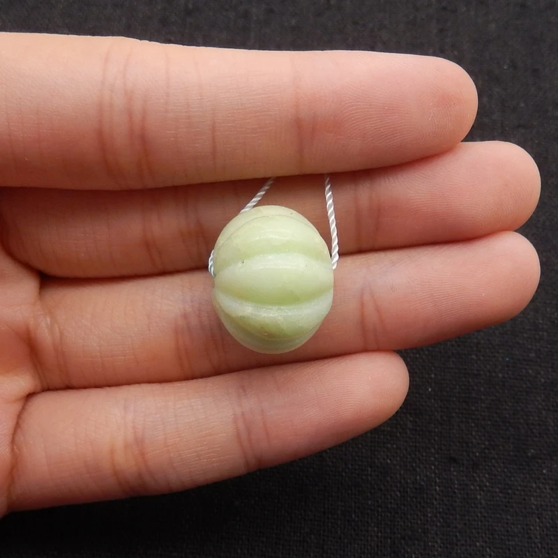 

Натуральный камень хризопраз 18x15 мм, бусина-фонарь, 6 г, кулон, женские украшения, аксессуар для красоты