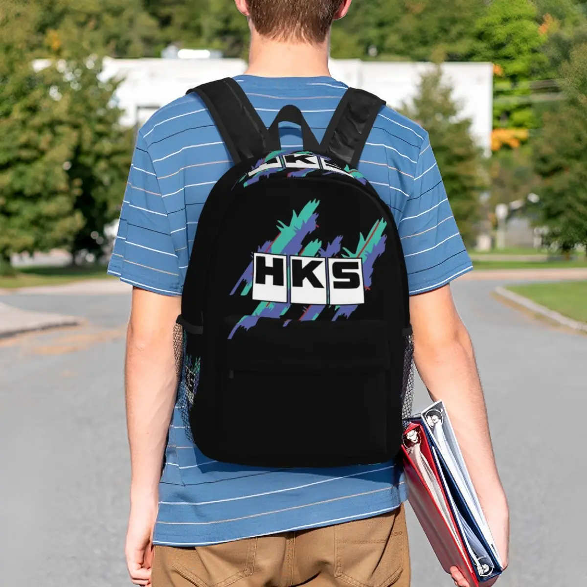 Hks Backpack Student Boys Girls BookBag Children School Bag Laptop Shoulder Bags for Men Women
