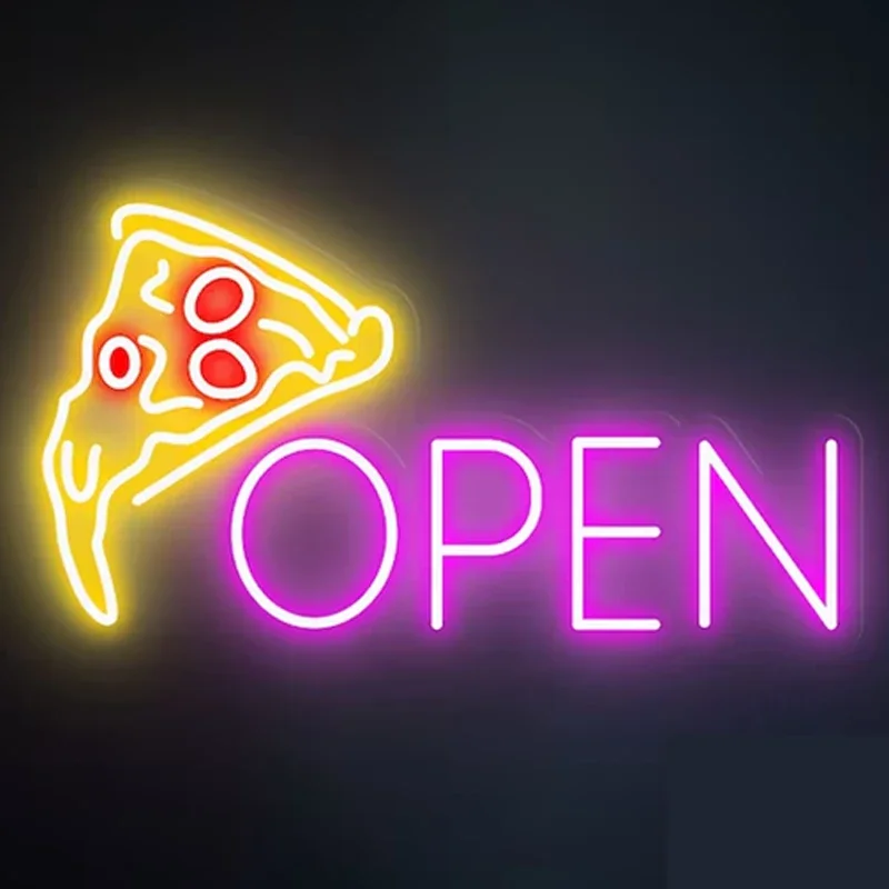 

Pizza Neon Sign Custom for Pizza Store Open Neon Decor Decoration Neon Design Donut Dimming Lights Art Led Light Night Lamp