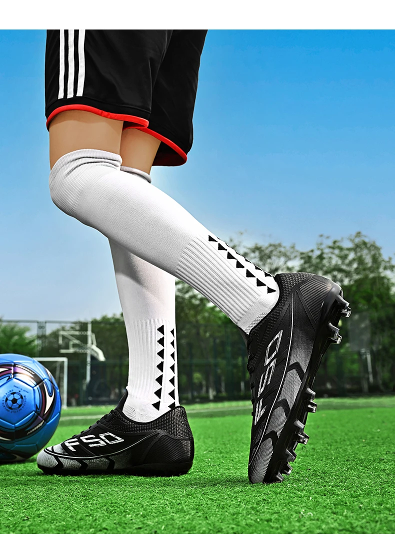 Neue Herren-Fußballschuhe Futsal High Ankle Atmungsaktiv Rutschfest Hochwertige Ultraleichte Fußballschuhe Sportschuhe für Outdoor-Wettkämpfe – Detail 11