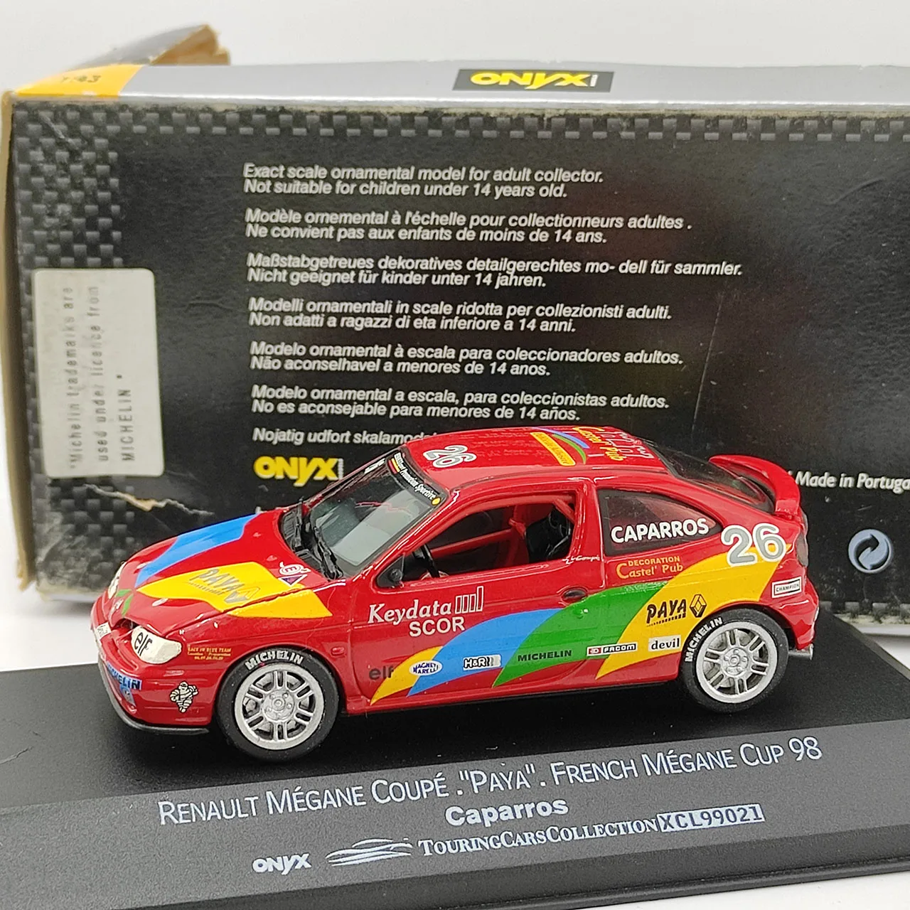 

Дефектный литой под давлением ONYX масштаб 1:43 Renault Megane Coupe "Paya" красный сплав модель автомобиля Коллекционная игрушка в подарок сувенир дисплей орнамент