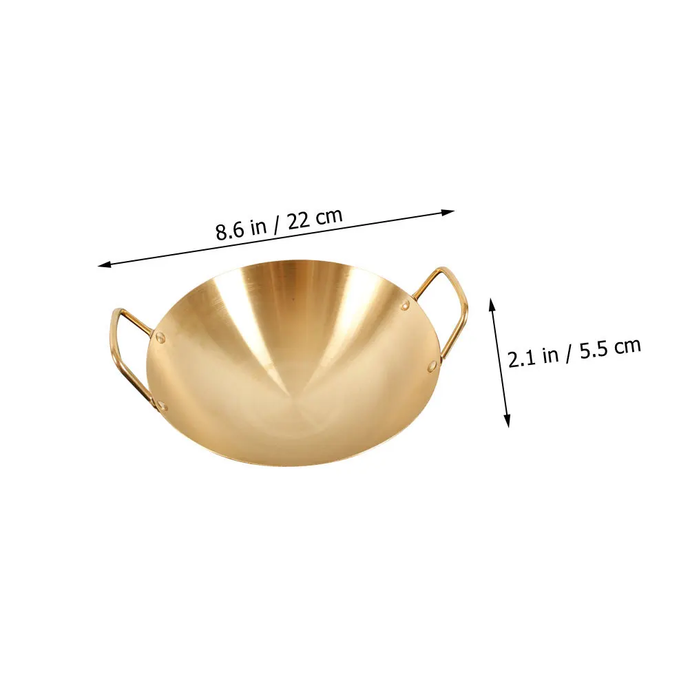 سميكة مقبض مزدوج الفولاذ المقاوم للصدأ وعاء جاف عالية المتانة المضادة للحرق عموم للشواية الكحول موقد إناء/ قدر الطبخ المنزلية