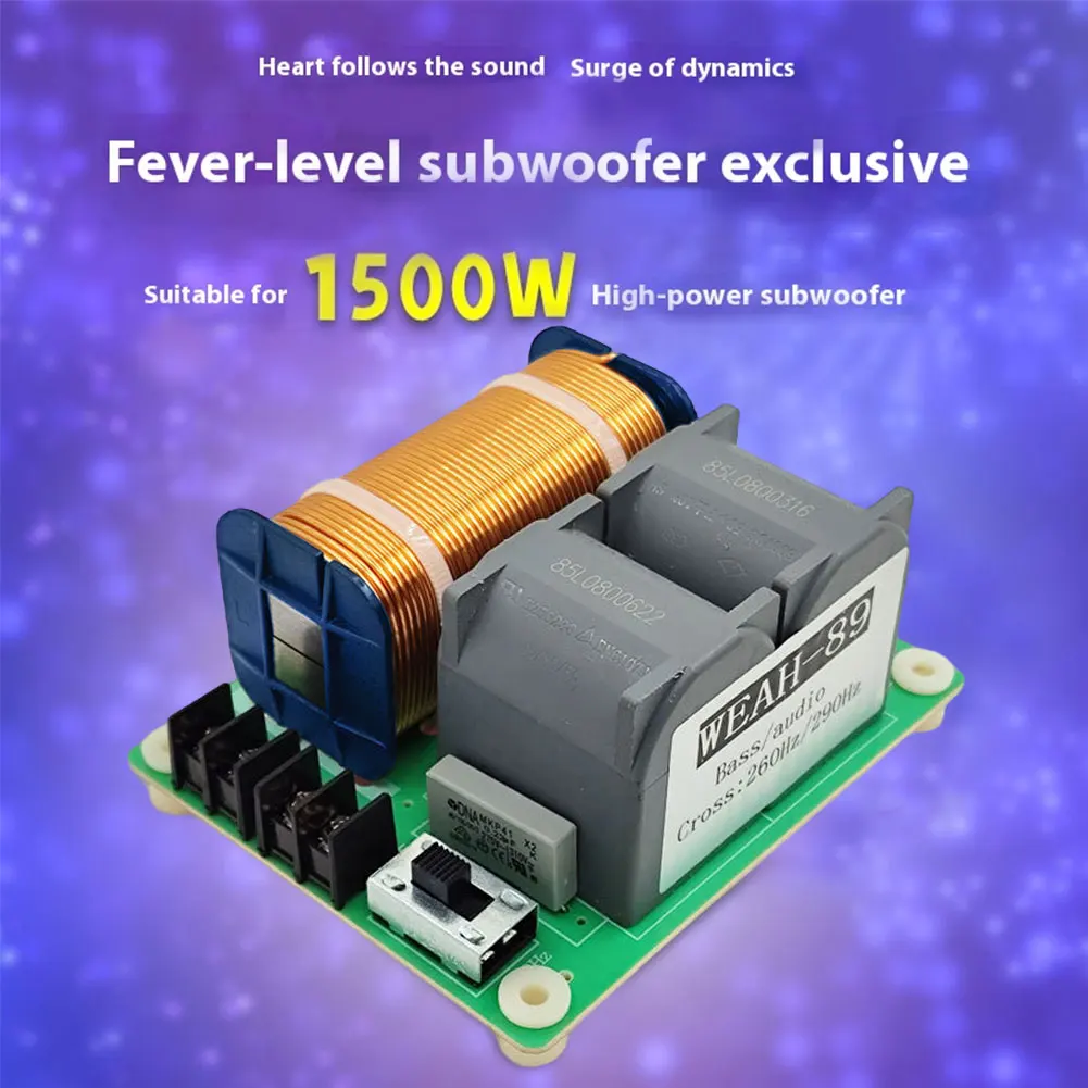 Picture 4: Bass Frequency Distributor 1500W Subwoofer Speaker Frequency Divider Pure Bass Subwoofer Crossover for Home Theater Car Speakers