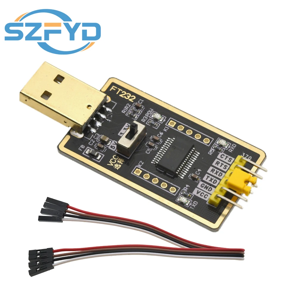 FT232R USB to TTL Serial Converter Module FT232RL Chip Small Board for Arduino ESP32 UART Download Cable