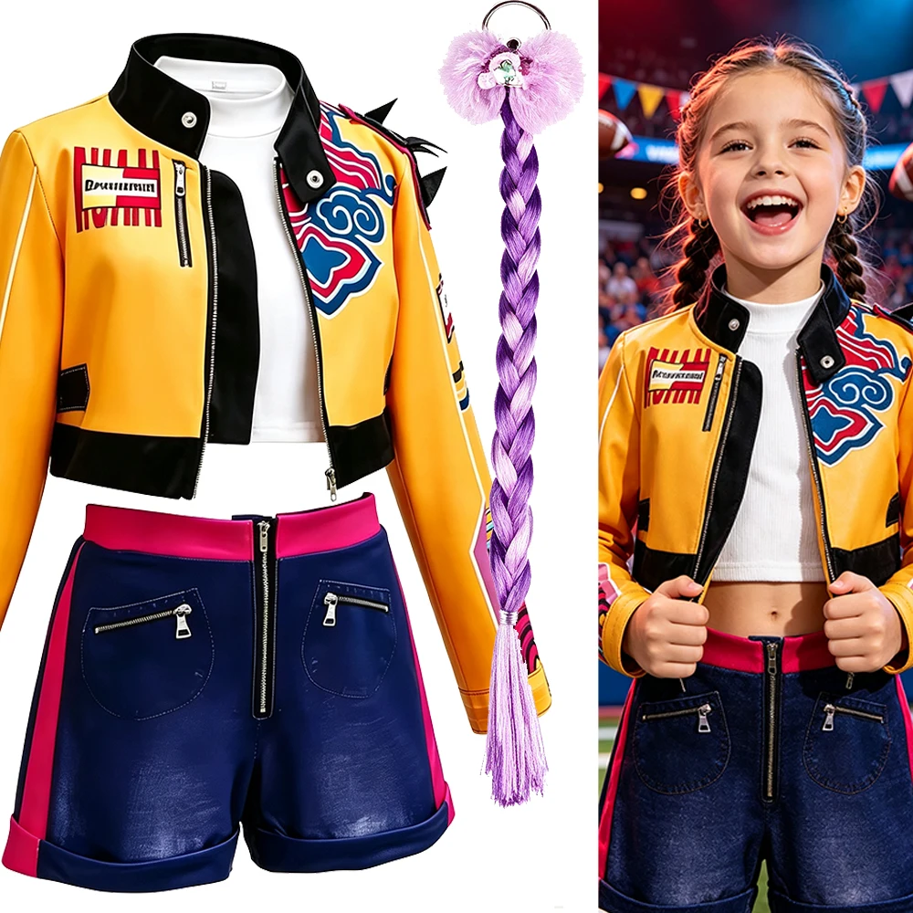 Koreanische Kinderkleidung mit Oberteil und Rock für Mädchen, Halloween-Karneval, Sänger-Auftritt, Cosplay-Kostüm 3-12 Jahre – Detail 2
