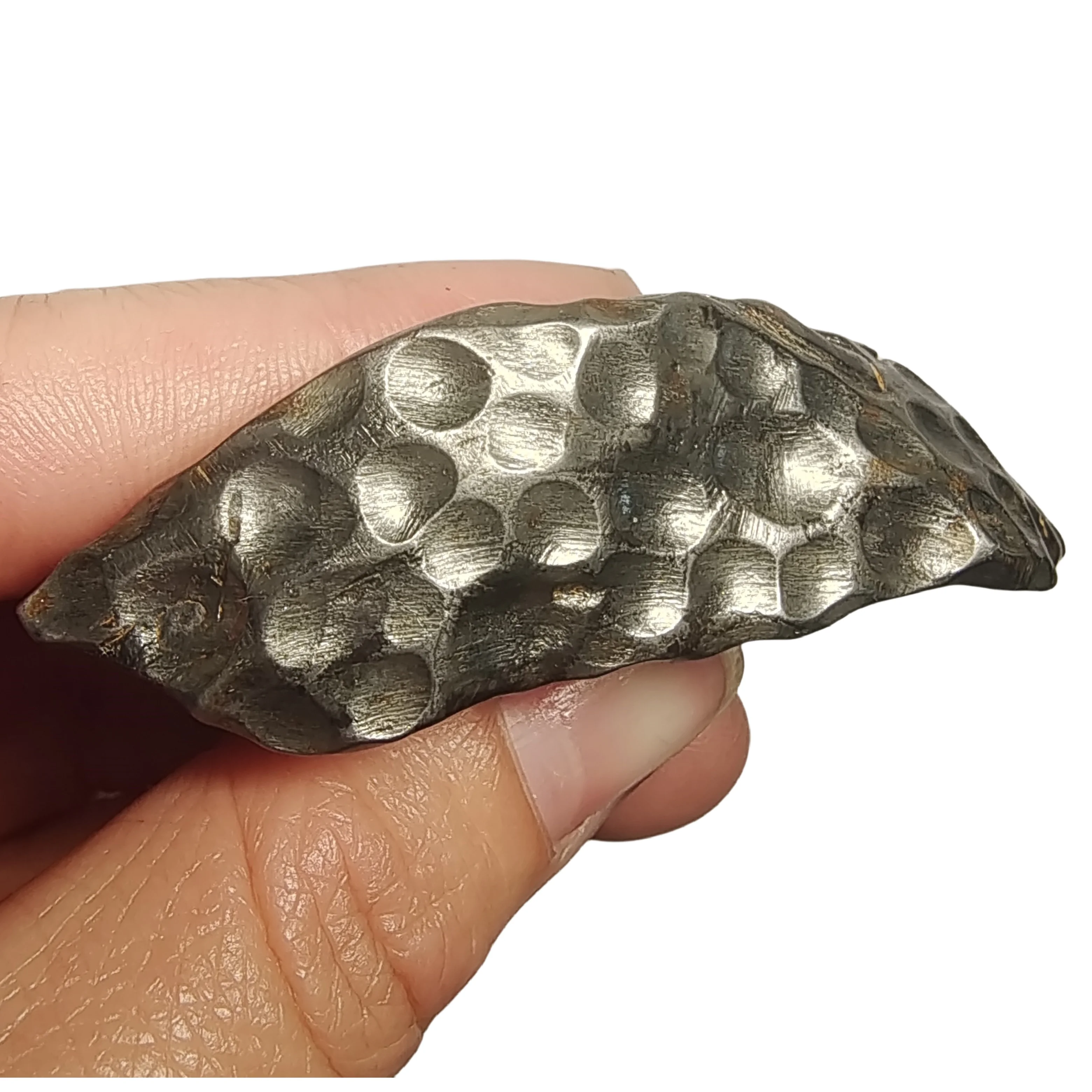 93.6g Muonionalusta Natural iron meteorite specimen section Iron meteorite materials Meteorite Specimen Collection -QC633