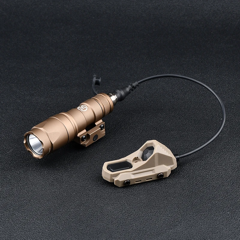 WADSN PEQ SF Hunting M600C M300A Flashlight White Scout Light AXON Dual Function Pressure Switch Fit 20mm Rail Airsoft Accessory