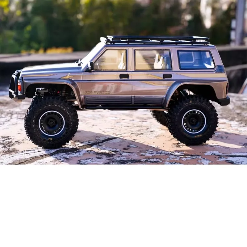 Novo carro rc yk4107 pro 1/10 4wd carro de escalada sem escova lcg chassi de controle remoto carro de brinquedo fora de estrada com tanque girando modelo presente