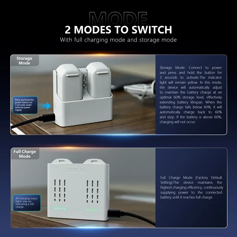 محور شاحن البطارية المزدوج DJI NEO - محطة شحن سريعة لملحقات طائرة DJI Drone مع دعم شحن البطارية المزدوجة #4