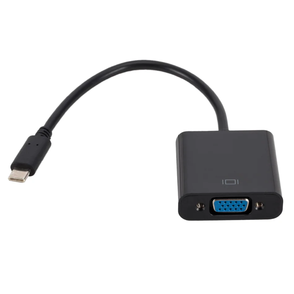 Wvmvv typ C do żeńskiego adaptera VGA kabel USB-C USB 3.1 do adaptera VGA dla Macbook 12 cali Chromebook Pixel Lumia 950XL gorąca sprzedaż