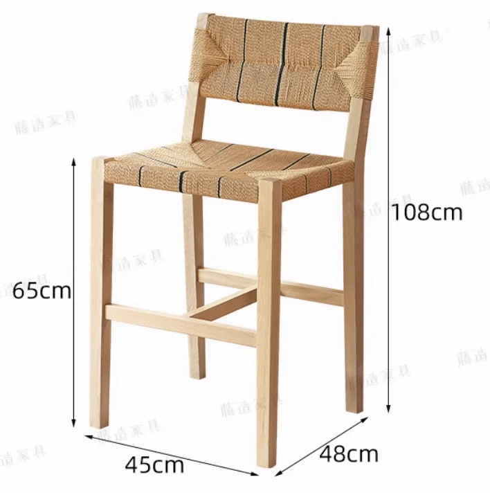 Best Selling Furniture Wood Dining Kitchen Chair Restaurant High Stool Bar Chair