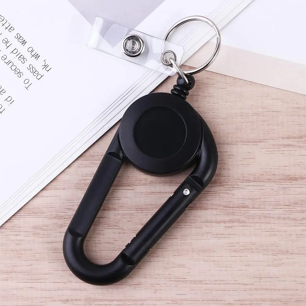 Heavy Duty ID Lanyard Pull Keychain Tool Lanyard Clip Keychain Badge Reel Clip Key Ring Clips Badge Holder Clip