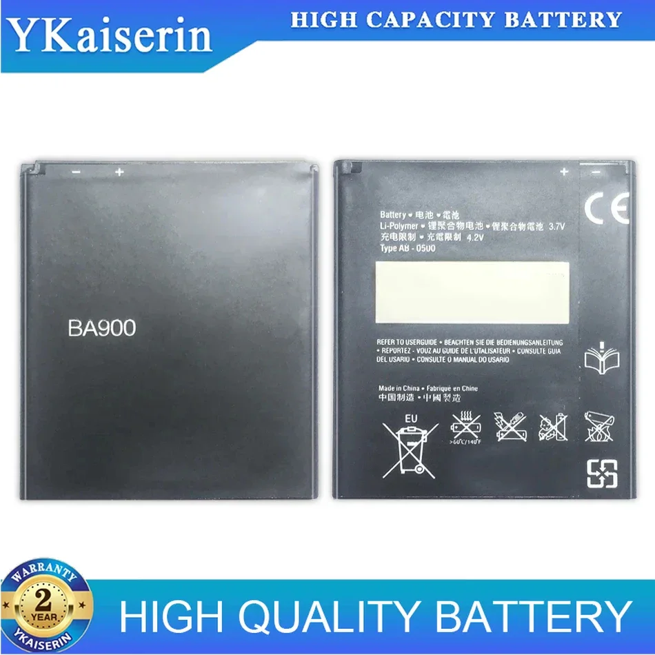 Cell Phone Battery BA900 For Sony Xperia TX LT29i J ST26i  L S36h C2104 C2105 AB-0500 1700mAh