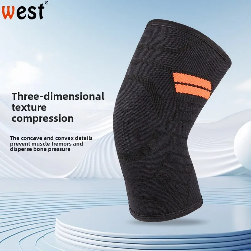 Professional Sports Four Way Elastic Knitted Knee Pads Shock Absorption Anti Slip Meniscus Ligament Protection Compression