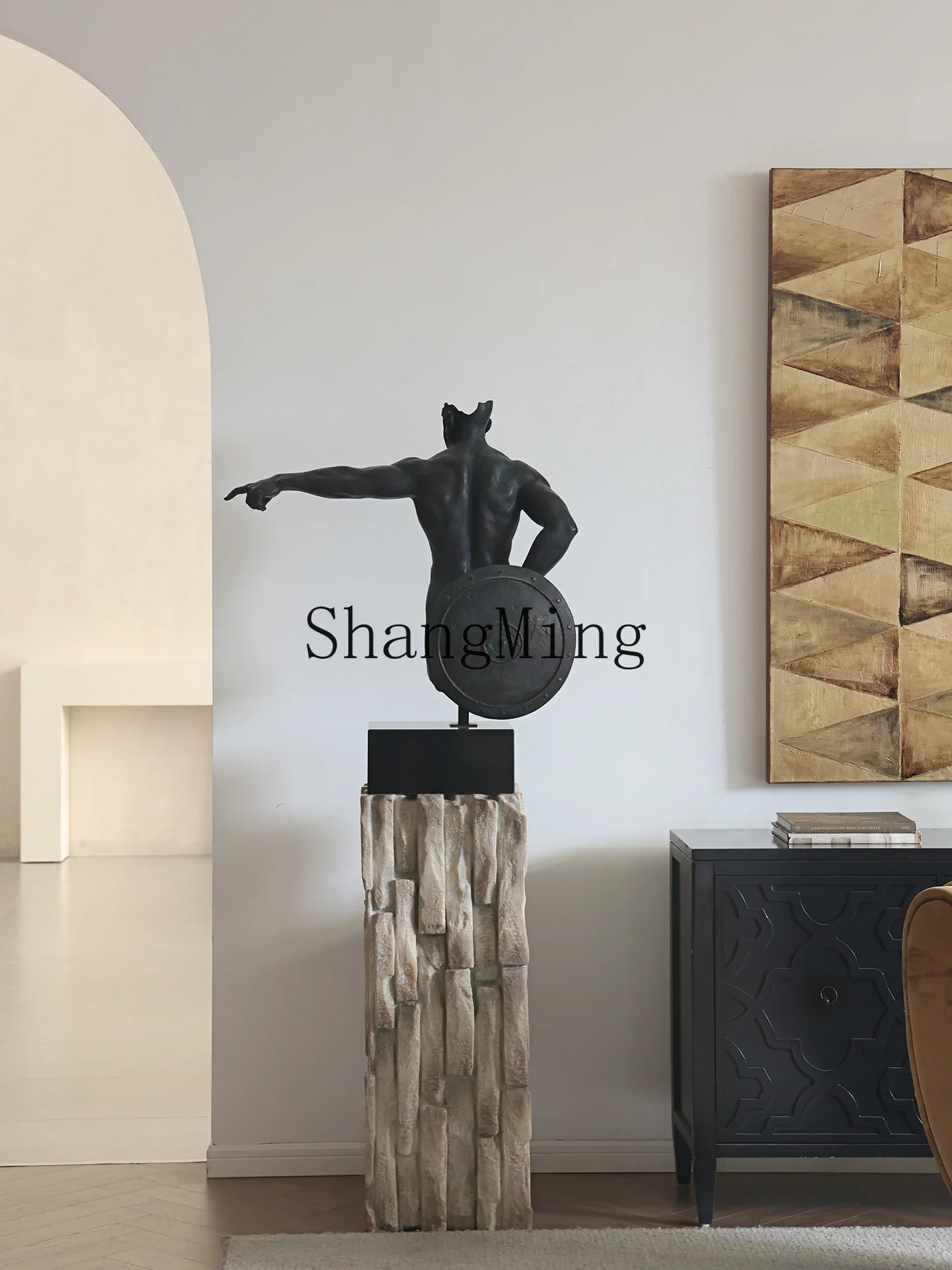 CL Guard Sculpture Ornament Living Room Entrance Office Ornament