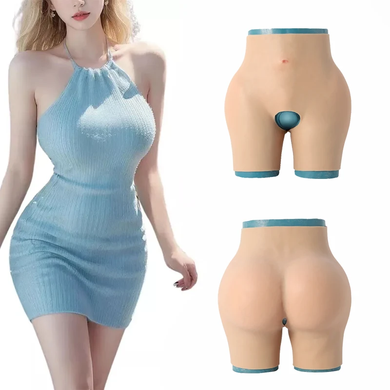 Silicone Butt Artificial Open Crotch Hip Lifter False Buttock Silicone Hips and Butt Lifter Bum Slimming Tummy Control Shapewear