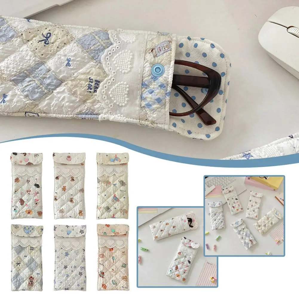 

Cartoon Printed Padded Glasses Bag - Mini Portable Crush-Proof Storage Case, Anti-Scratch Sunglasses Protective Cover