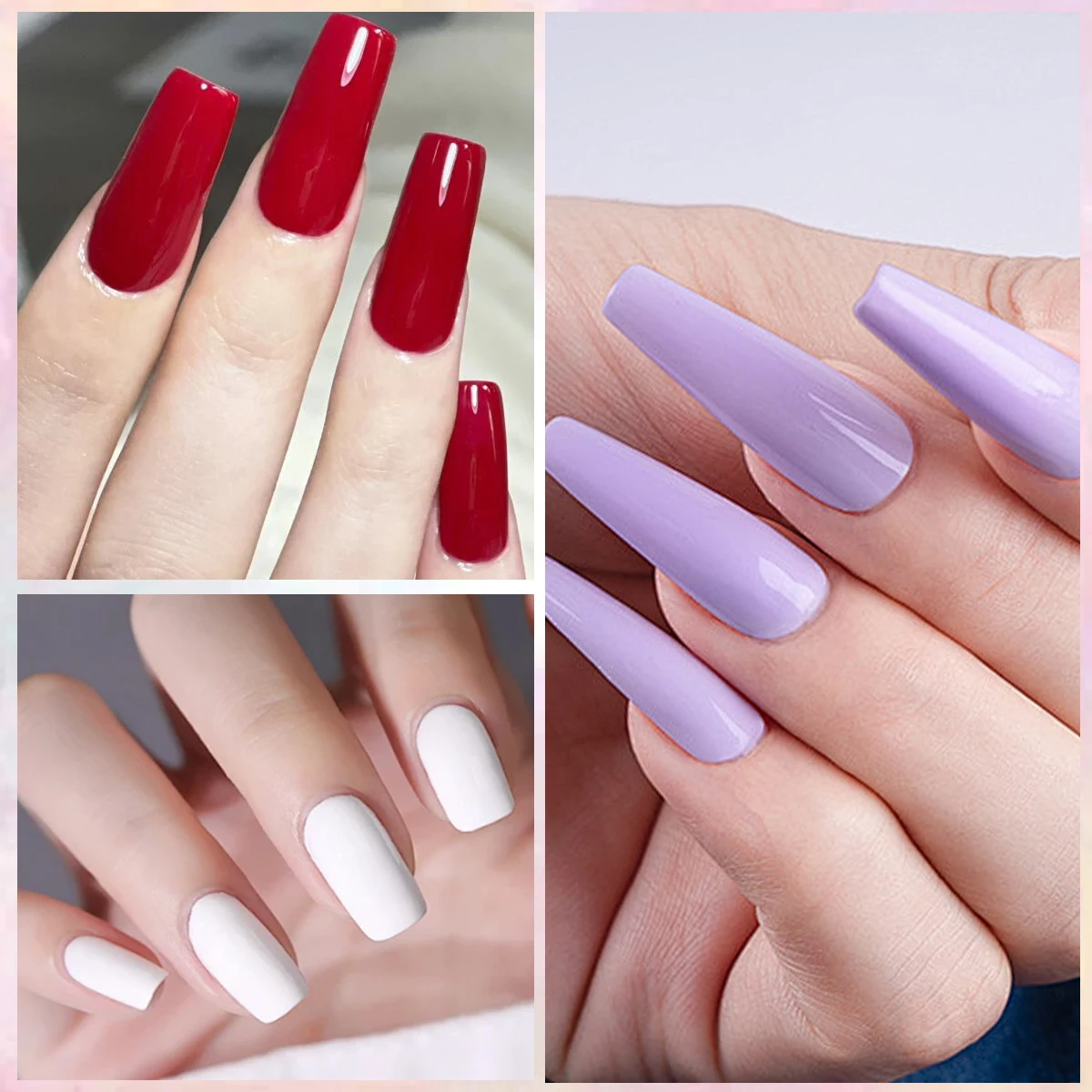 Faandin 3Pcs/Set 7ml*3 Pieces, Thicker Application for Better Results, Full Color, Solid Color Gel Nail Polish Set, Perfect Gift, Strong and Long-Lasting, Not Easy to Fade, Easy to Apply Removable Nail Polish Gel, Essential Item for Proms, Parties, Art Salons, Wholesale Nail Polish Gel for Nail Salons