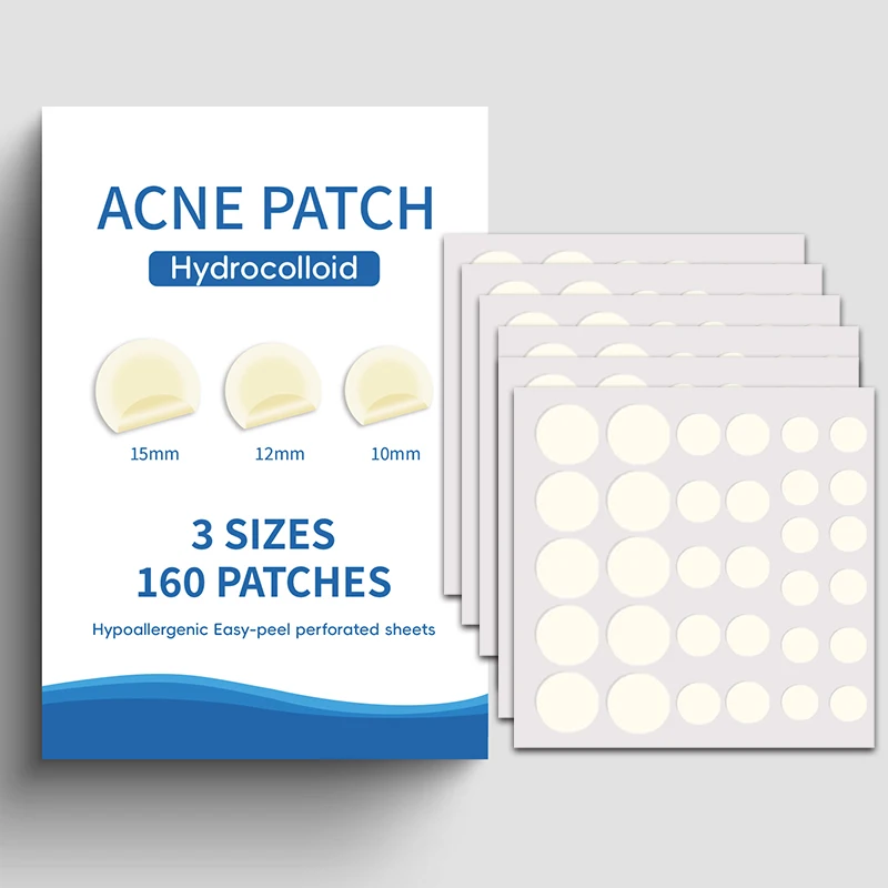 160 PCS/SET Pimple Patch Acne Colorful Invisible Acne Removal Skin Care 3 Size