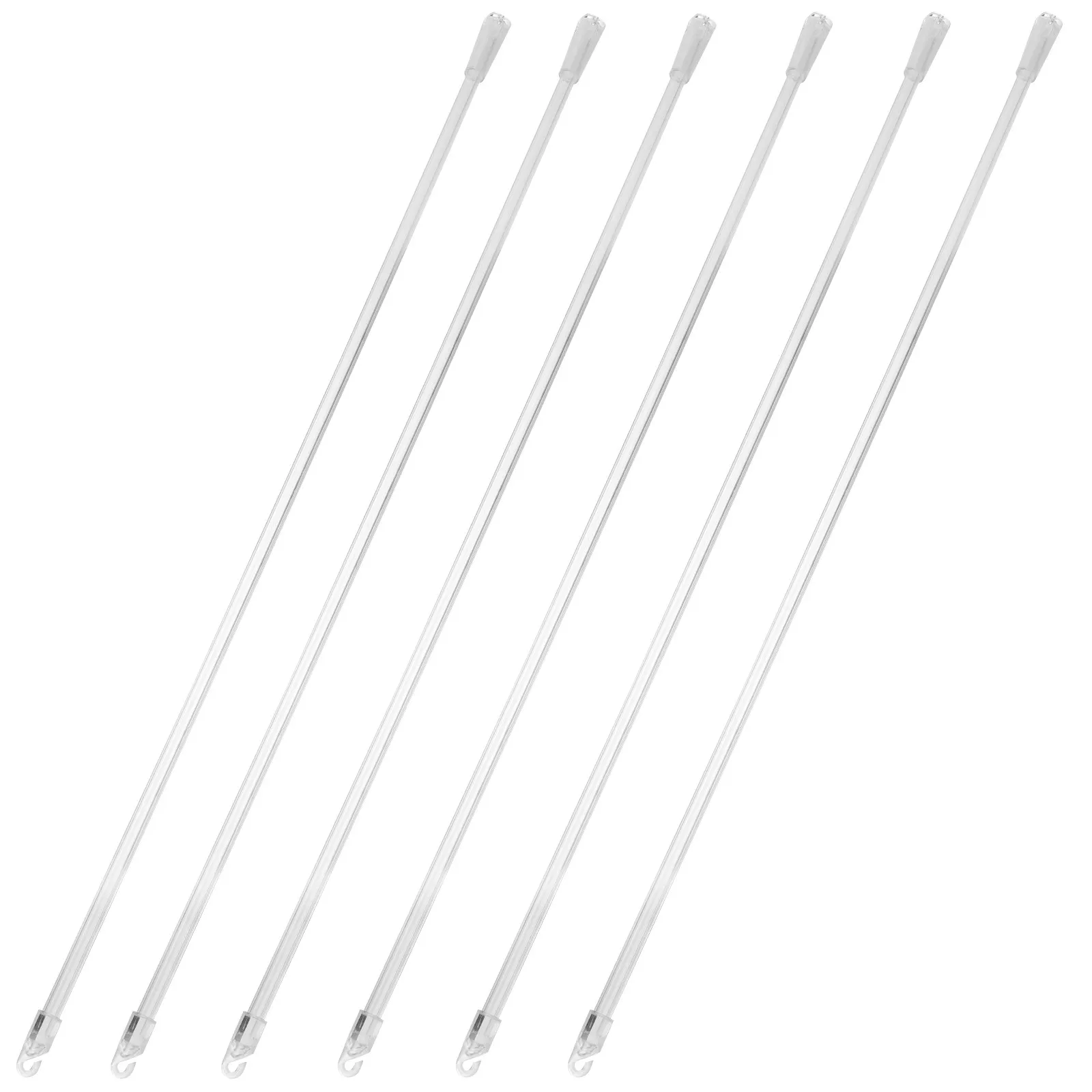 6 Pcs Blinds Stick Replacement Wands Tilt Rod Window Curtain Pull With Hook Vertical Parts Rods For Window Blind Stick Supply