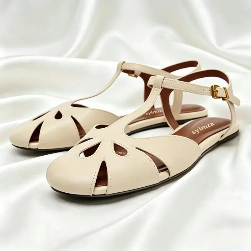 sandalias-planas-de-moda-estilo-jaula-hueca-para-mujer-con-correa-de-tobillo-con-hebilla-y-diseno-Unico-zapatos-de-verano-comodos-para-mujer