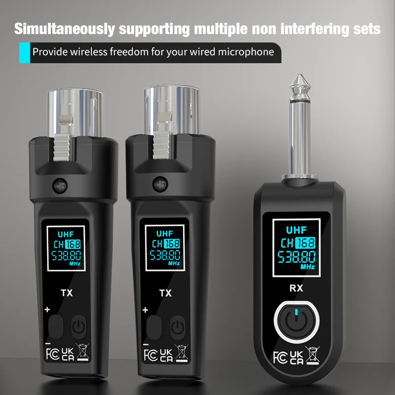Wireless Microphone Conversion XLR Transmit And Receive Signal Adapter For Dynamic Microphone Guitar Audio Mixer PA System