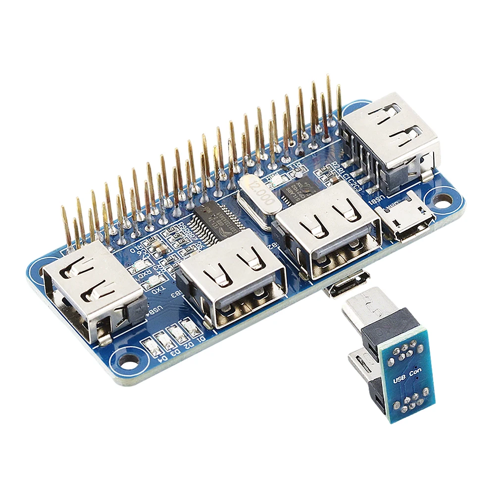 Placa de Expansão USB 2.0 HUB  - Pi Zero W Board avaliação e preço