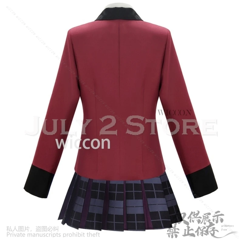 BETT Anime Live-Action Cosplay Yumeko Dress Coat Shirt Jirai Kei Girls  Japanese JK School Uniform Long Black Wig Cosplay Anime