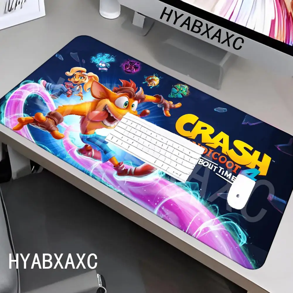 

HYBXAXC Game FOX crash bandicoot Mouse Pad Large Desk Mat Keyboard Ergonomic Office Rubber Non-slip Anti-fray Home Custom Best