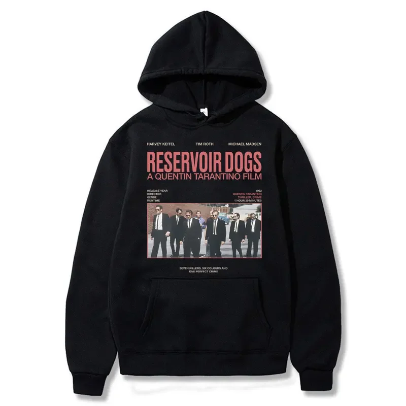 

Director Quentin Tarantino Movie Reservoir Dogs Graphic Hoodie Men Women Classic 90s Clothes Male Vintage Crime Thriller Hoodies