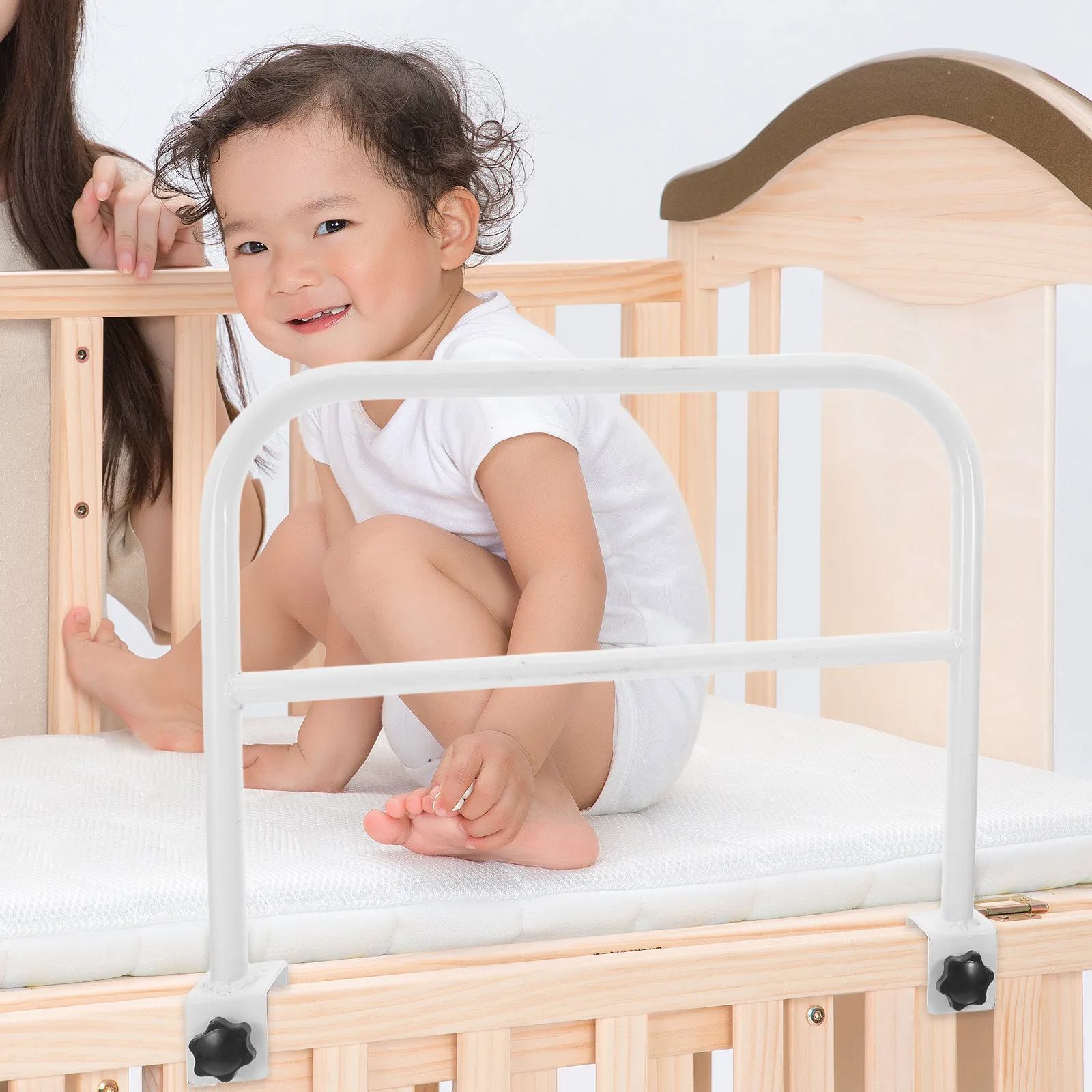 

Kids Bed Safety Guard White 15.92x14.15x2.24in Removable Child Bedside Protection Rail Anti-Fall Guardrail for Nursery Single