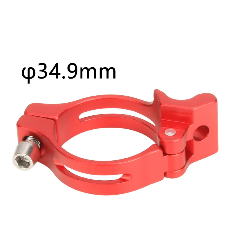Lightweight Aluminum Alloy Front Derailleur Clamp Adapter Ring for Road Bikes Optional Size 31 8mm/34 9mm Black/Red/Silver