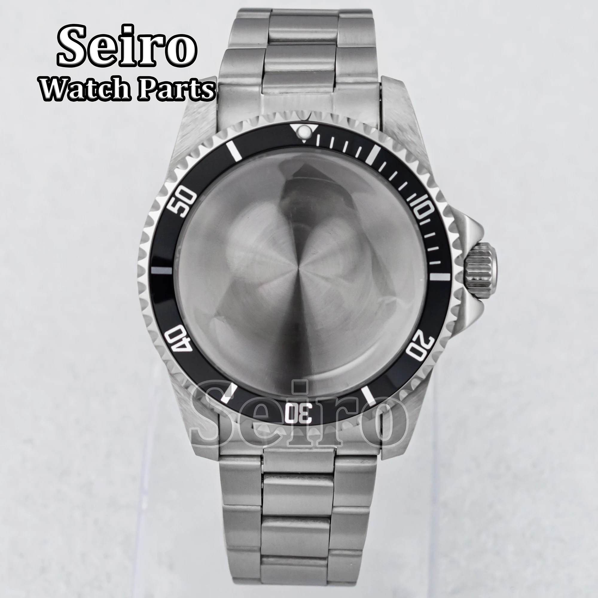 Vintage Restro 39MM NH35 Case 100M Waterproof Stainless Steel Watchcase Arcylic Bubble Glass for SUB NH36 Movement MOD Parts